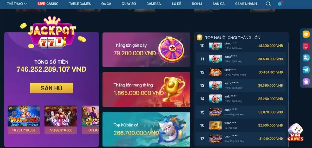 Tổng hợp các sản phẩm cá cược đa dạng tại MIG88, bao gồm cá cược thể thao, casino trực tuyến, bắn cá và slot game.